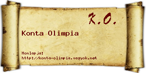 Konta Olimpia névjegykártya